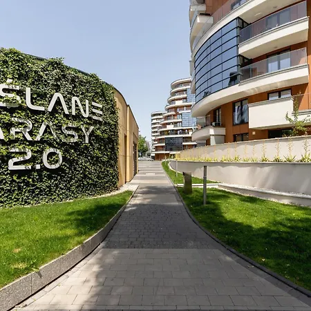 Dark Blue With Parking And Furnished Balcony In By Renters Apartment Krakow